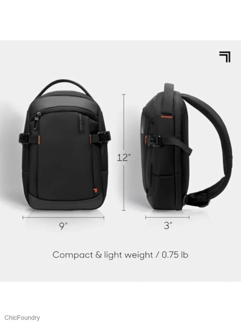 Water Resistant Crossbody Sling Bag with Adjustable Strap, 4 Pockets, Travel
